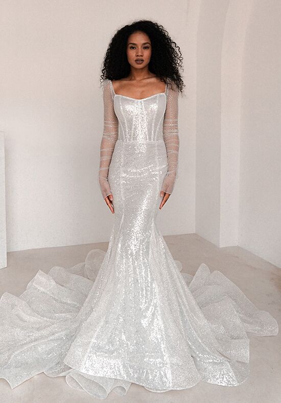 Glitter mermaid 2024 wedding dress