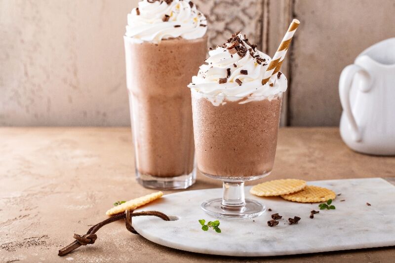 Christmas in July party ideas - frozen hot chocolate
