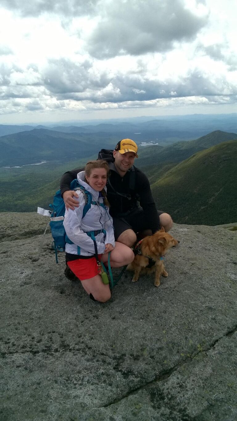 First High Peak together, Mt. Marcy, NY's highest. Getting out and hiking together is one of the things we love most. Neither of us grew up hiking and it has really brought us together and given us a great love of the Adirondacks. 