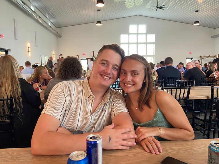 Our first wedding together.