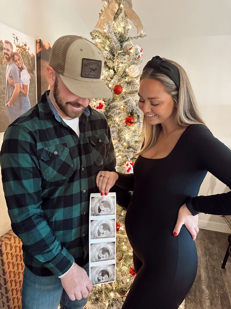 Our pregnancy announcement- Christmas Eve.