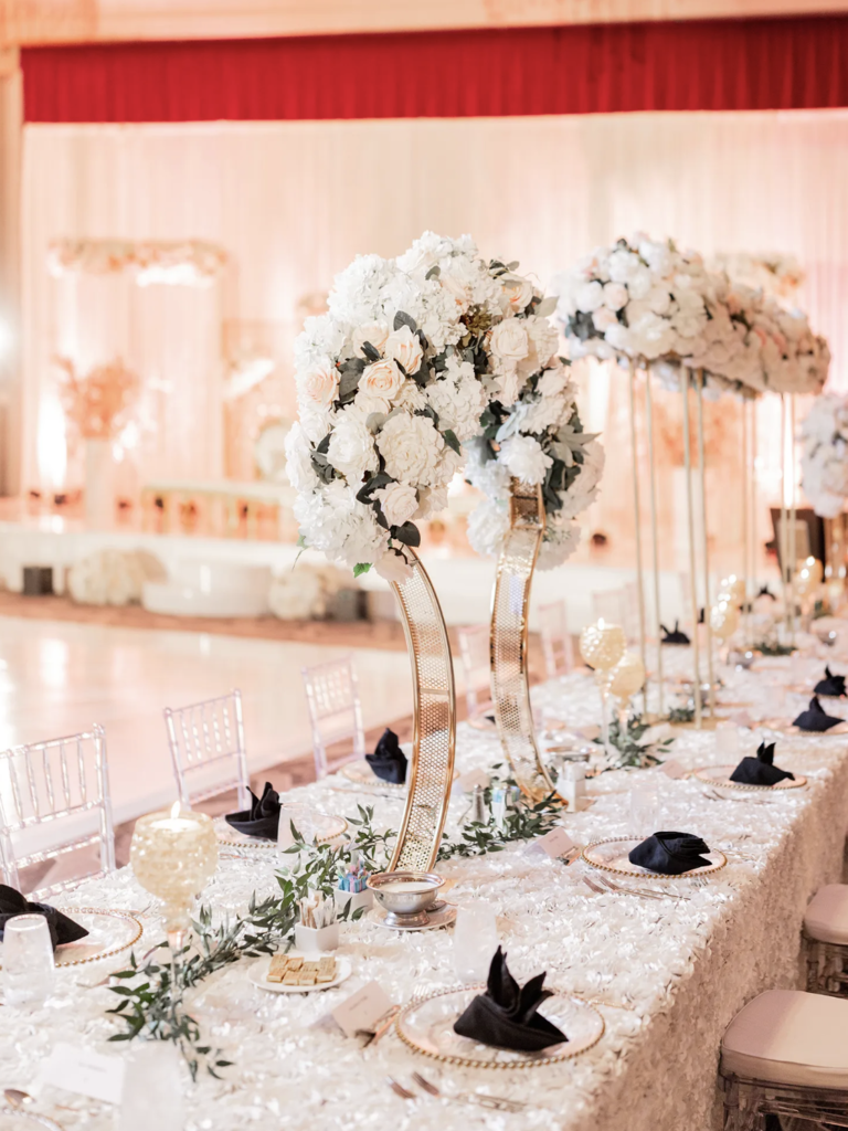 Tall White Floral Centerpieces