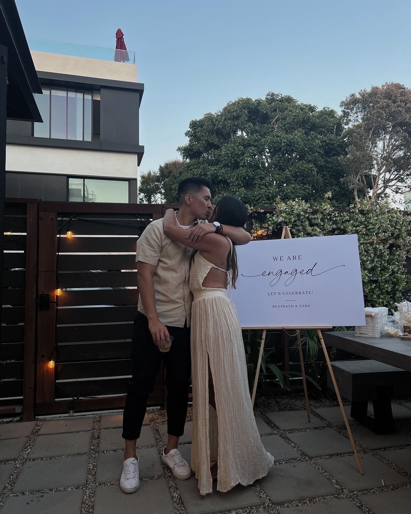 they had an engagement dinner with all of their closest friends