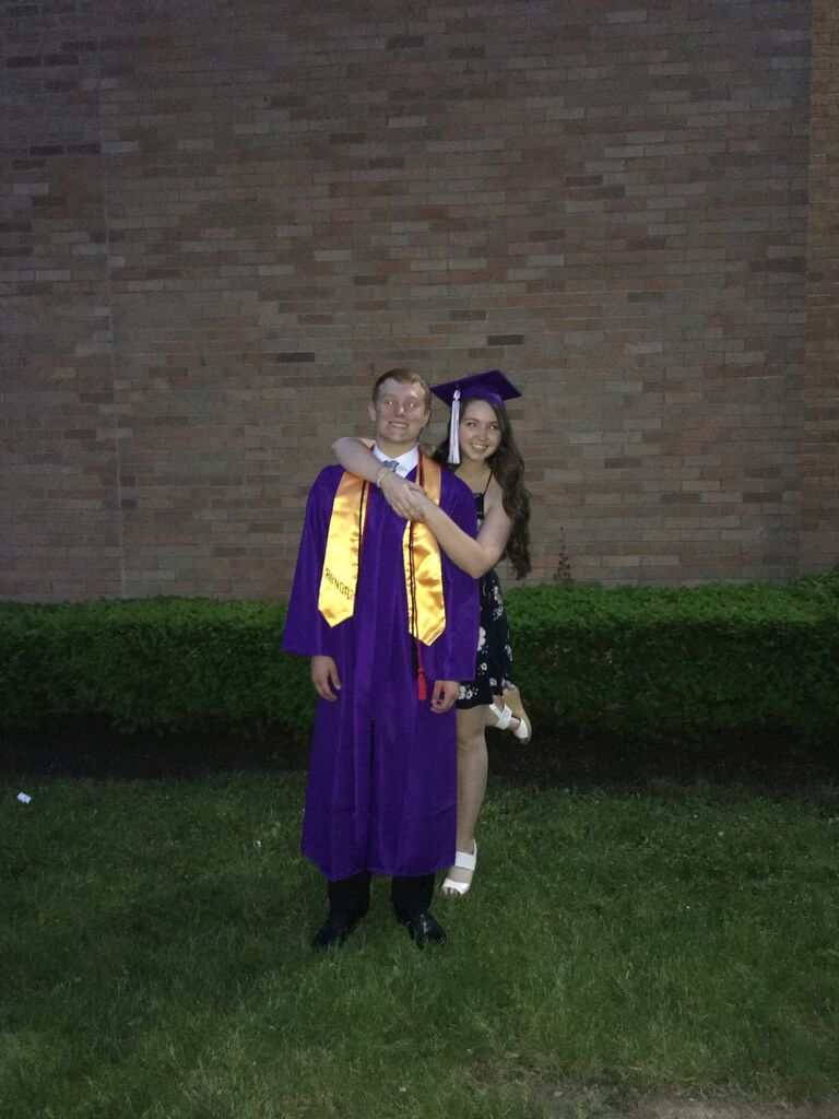 After a year of long distance, they celebrated Alex’s high school graduation