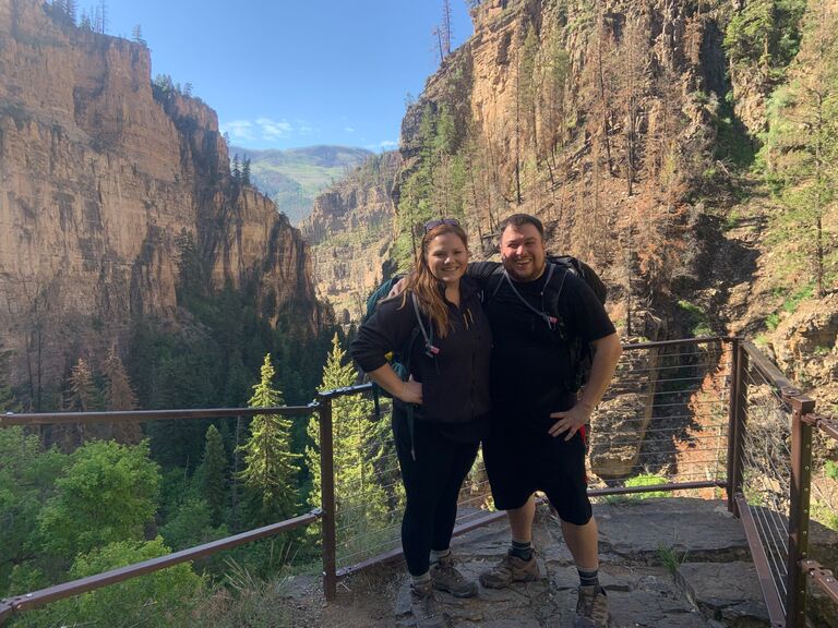 Our first big hike in CO: Hanging Lake.