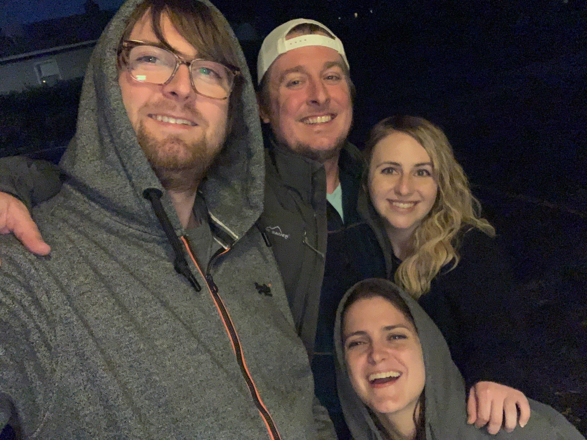 Hanging with Ross and Holly--mid pandemic. 