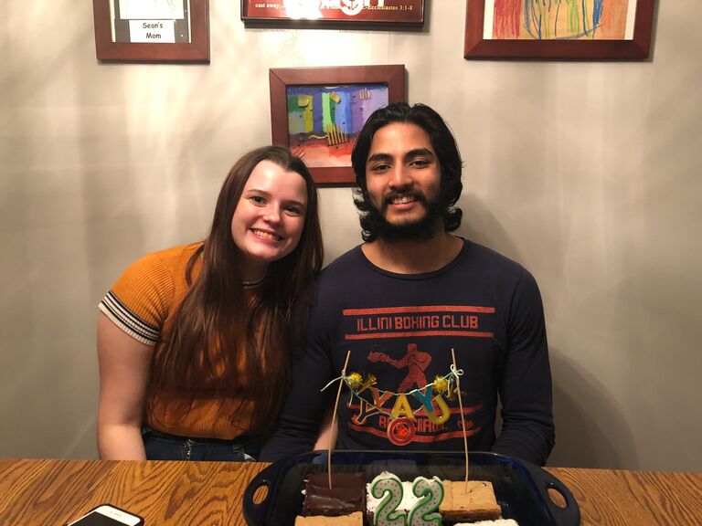 Celebrating Dev's birthday together with Sarah's family!