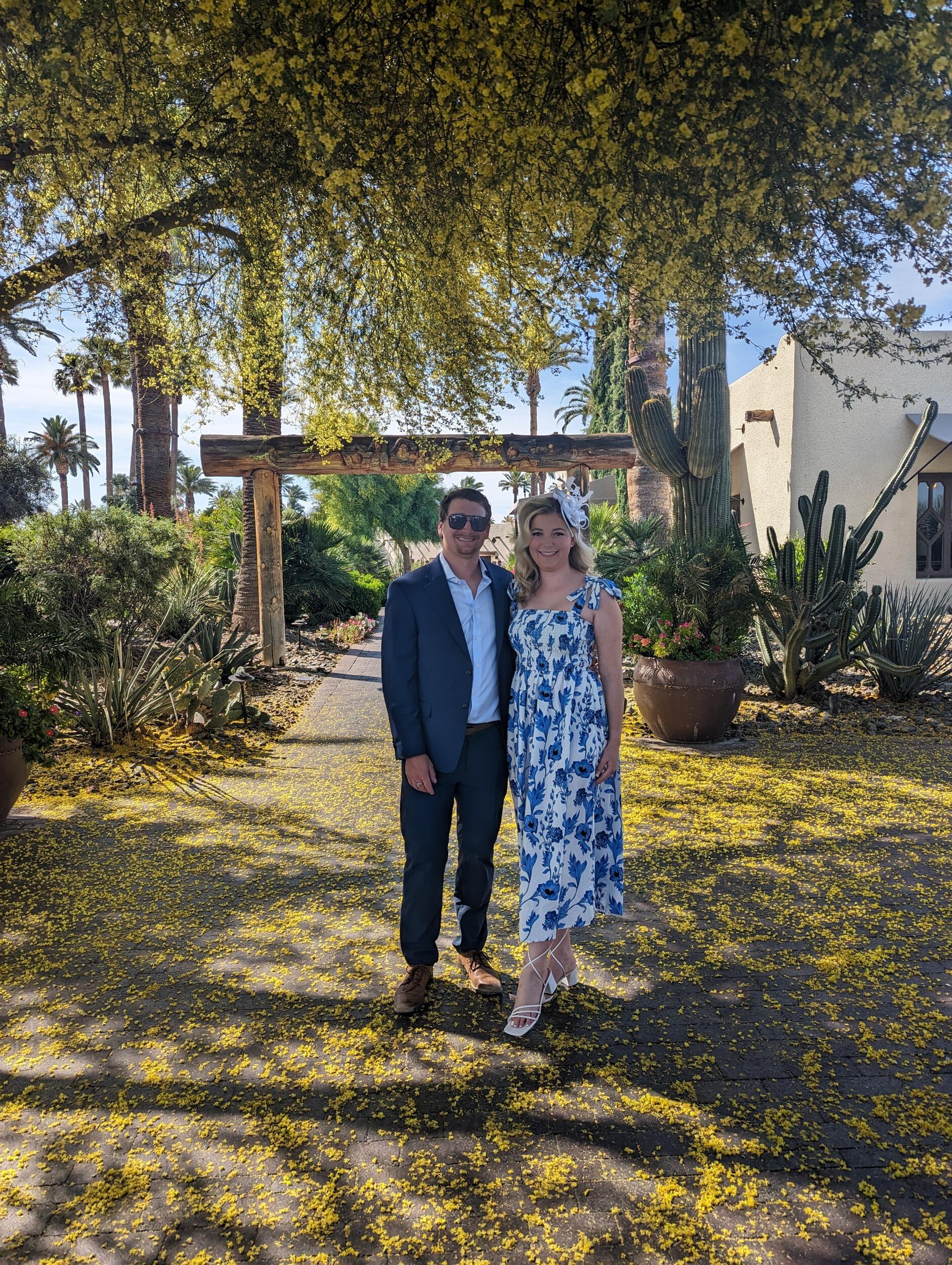 Jared and Hannah at a Kentucky Derby watch party at Wigwam Golf Club in Arizona. 