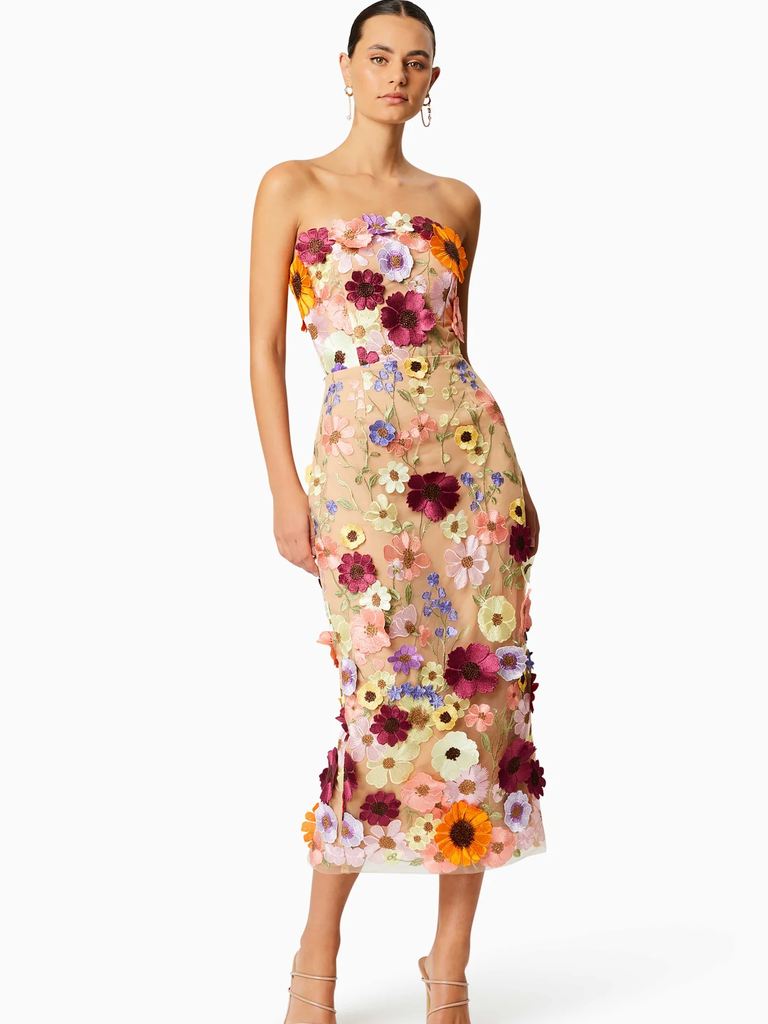 Floral rehearsal dinner dress best sale