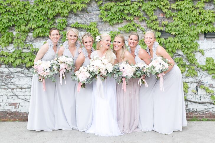 dove gray bridesmaid dresses