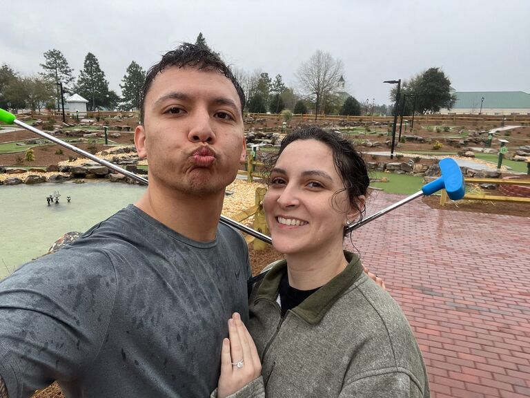 Whether it's raining or a sunny day, we make most of the time we spend together (the handsome manly man on the left definitely won).