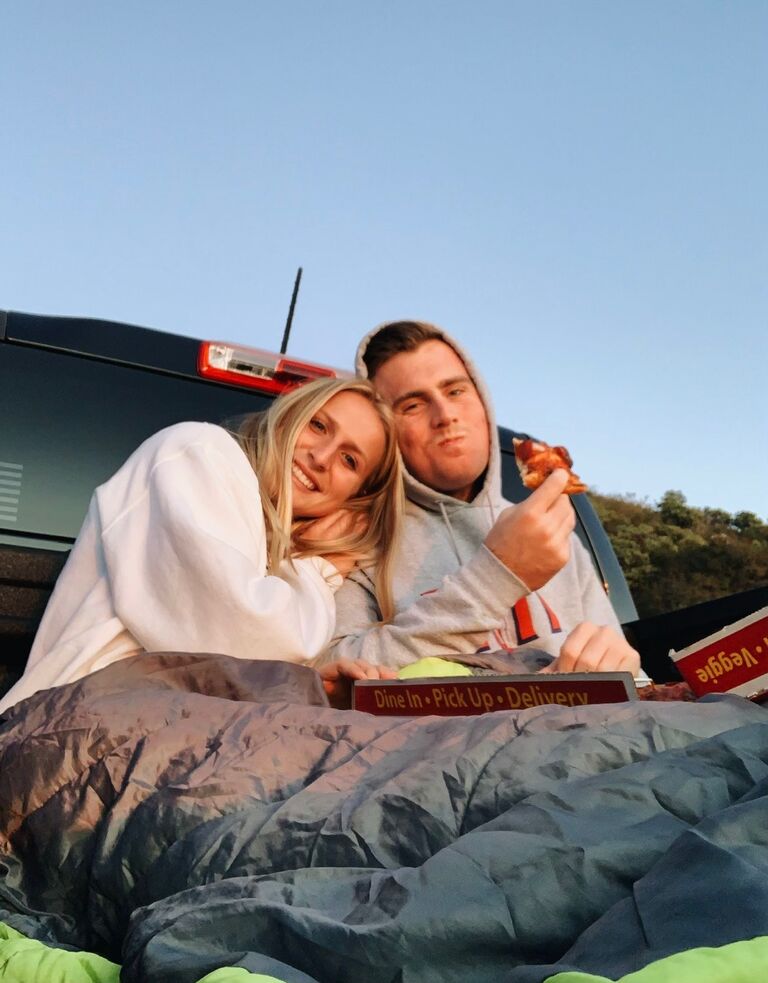 Parker visiting Reese in beautiful Santa Barbara