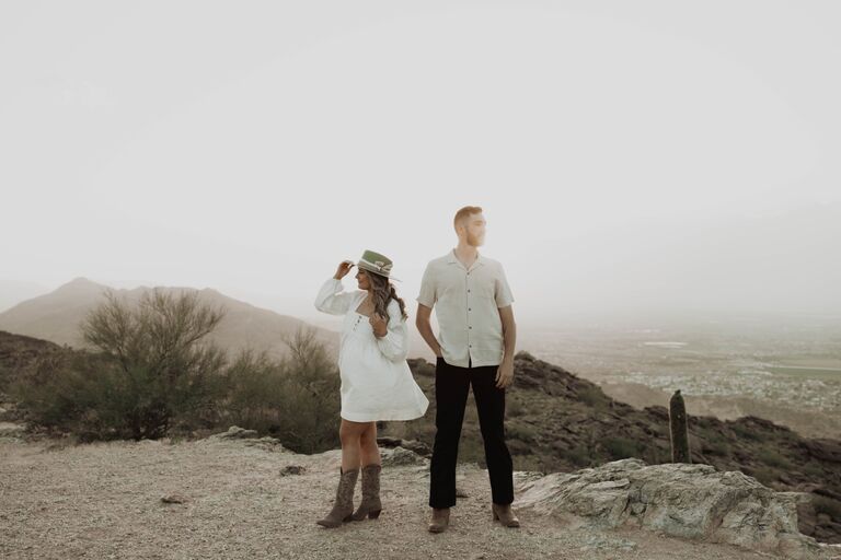 Hot engaged couple.