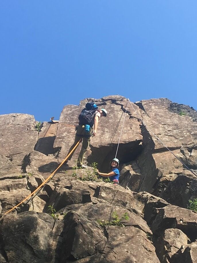Zach has opened Jenna's eyes to a variety of different activities throughout their relationship. This was the first day that Zach took Jenna rock climbing outside!