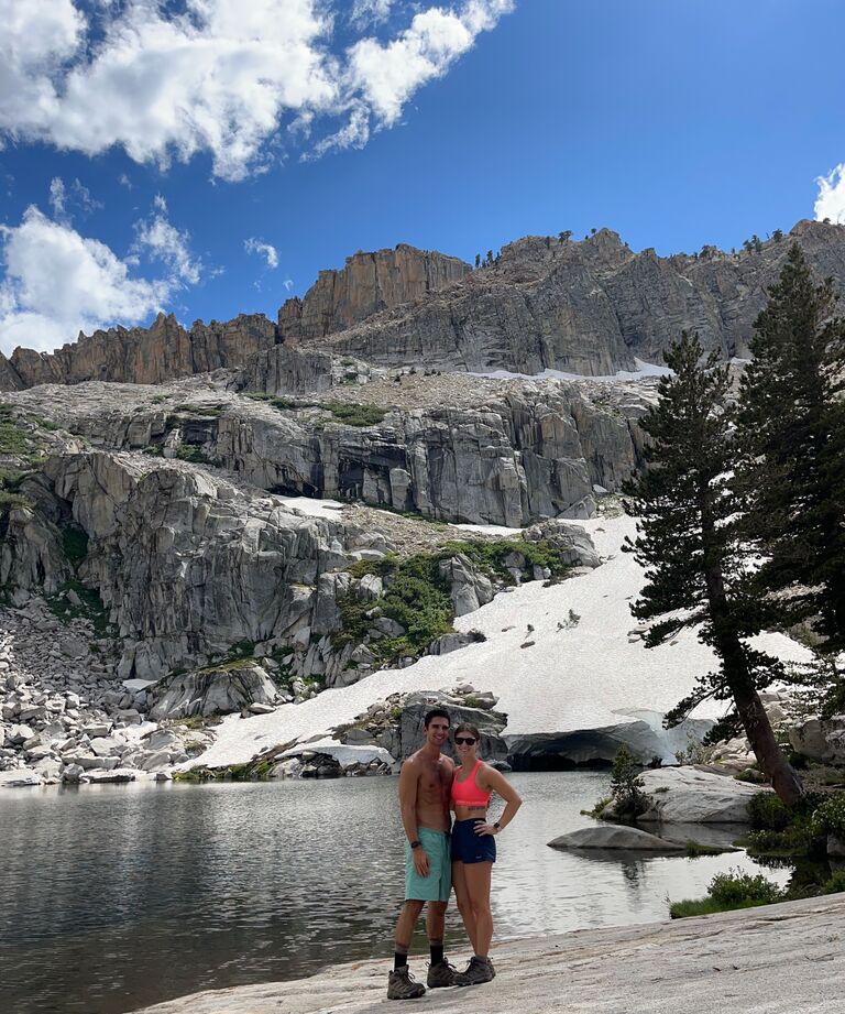 Hiking in Kings Canyon National Park and battling swarms of mosquitoes. 