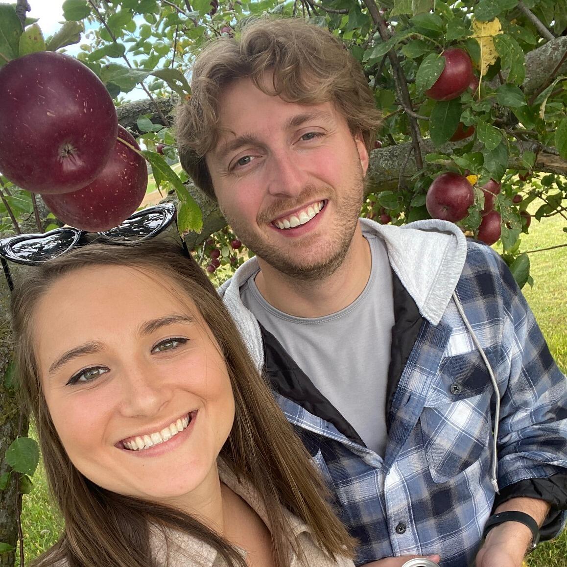 Carl & Ivana love to visit the family farm in Prairie du Chien - these apples are a special Hanson variety grown right on the property!
