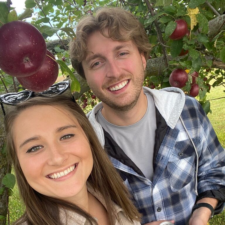 Carl & Ivana love to visit the family farm in Prairie du Chien - these apples are a special Hanson variety grown right on the property!