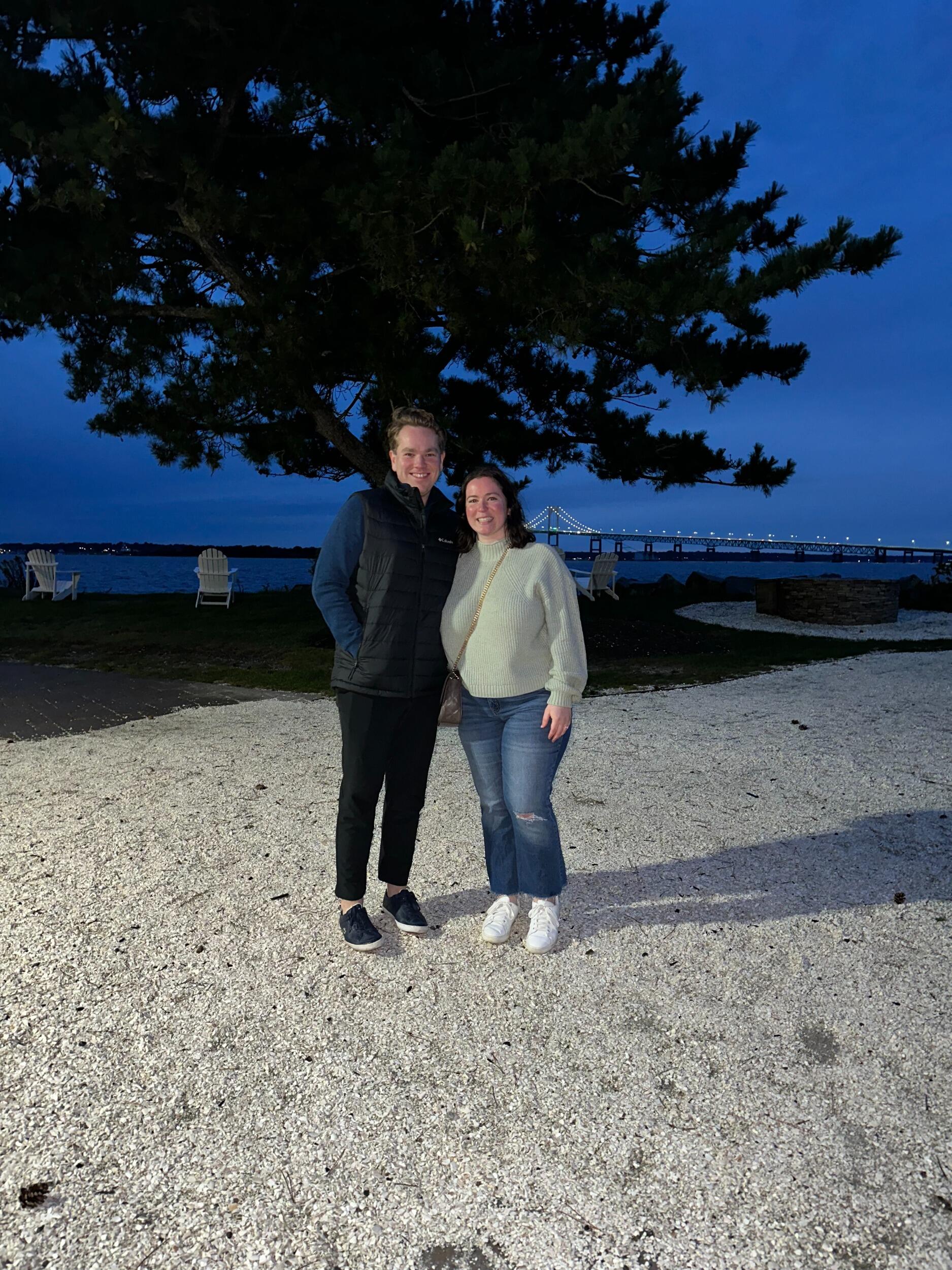 This photo was taken the night of our engagement!