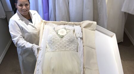 Wedding dress preservation by the knot sale