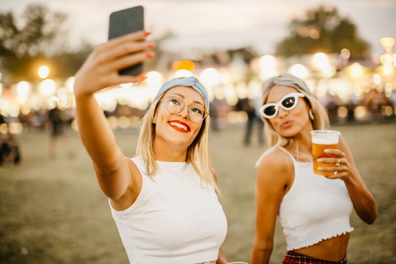 Coachella themed party - Photo Booth selfie station
