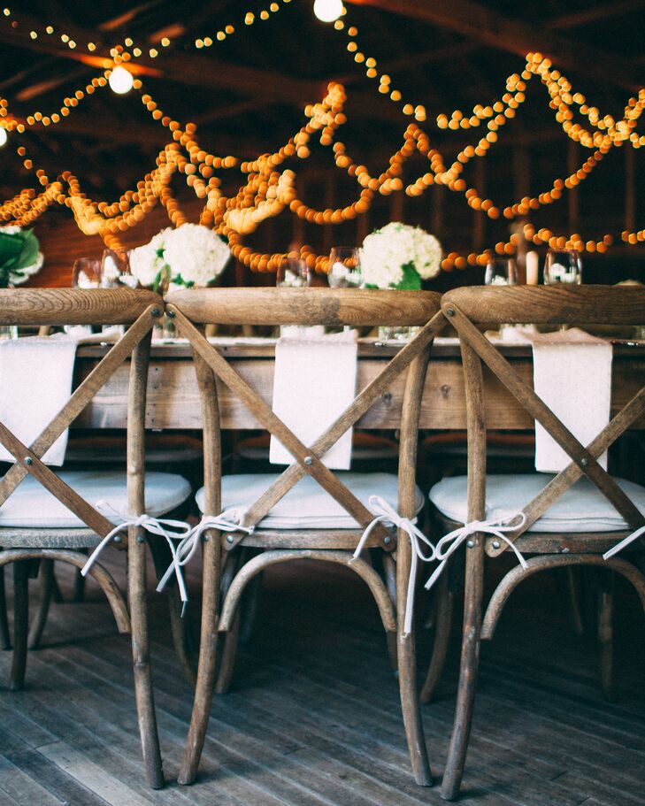 Rustic Wooden Wedding Reception Chairs