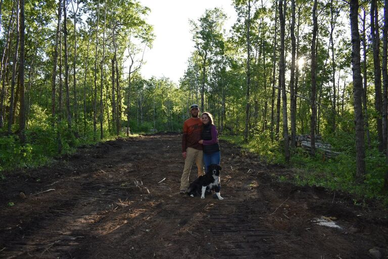 We started clearing a spot for the shop and driveway!