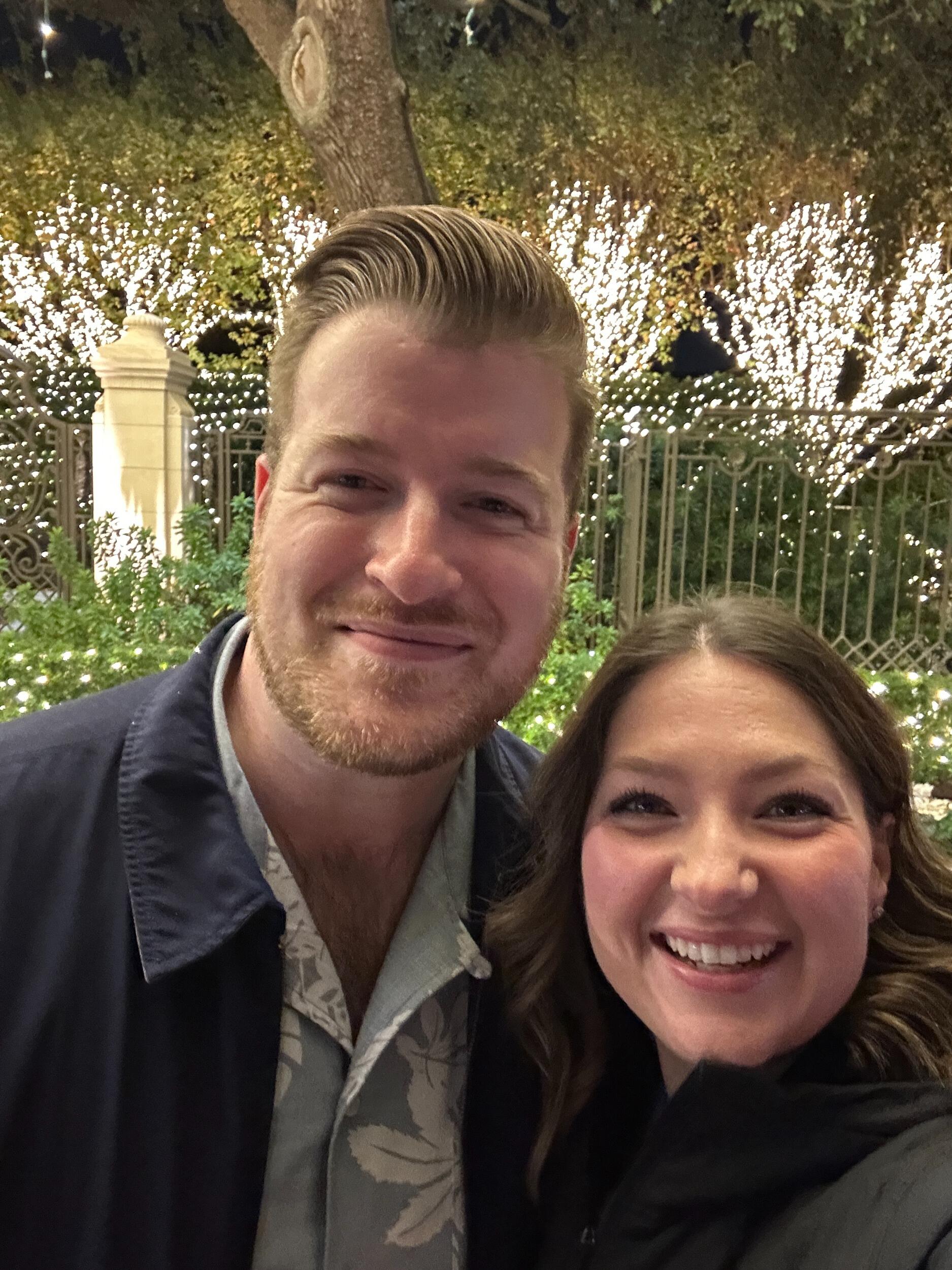 First date!! Walking through River Oaks after going to Putt Shack, Cidercade and the Chocolate Bar.