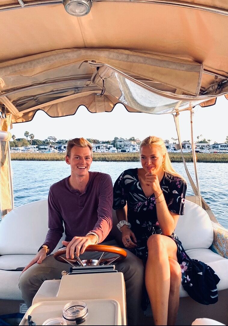 Casual boat cruise with friends. 
