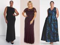 Three plus-size mother-of-the-groom dresses