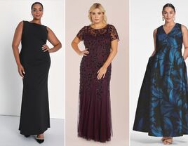 Three plus-size mother-of-the-groom dresses