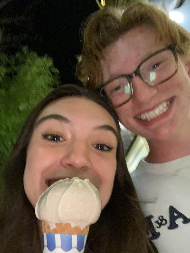 Our first date! We played mini golf, got ice cream, and spent hours talking
