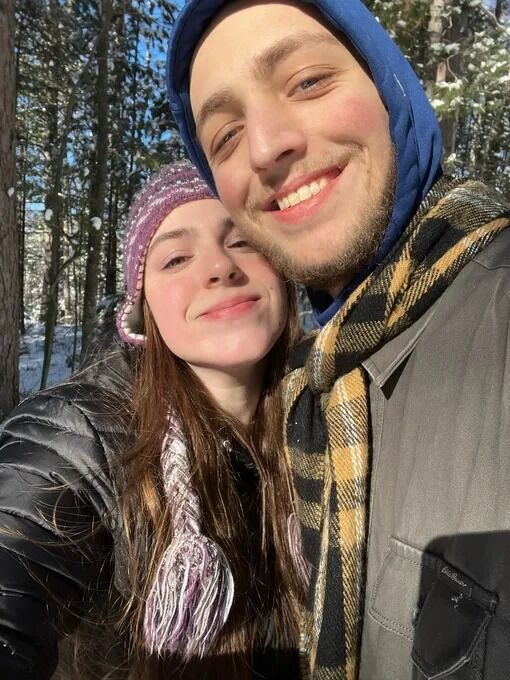 Snowy hike