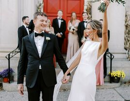 Couple after wedding ceremony