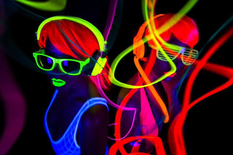 Dance party - neon themed party ideas