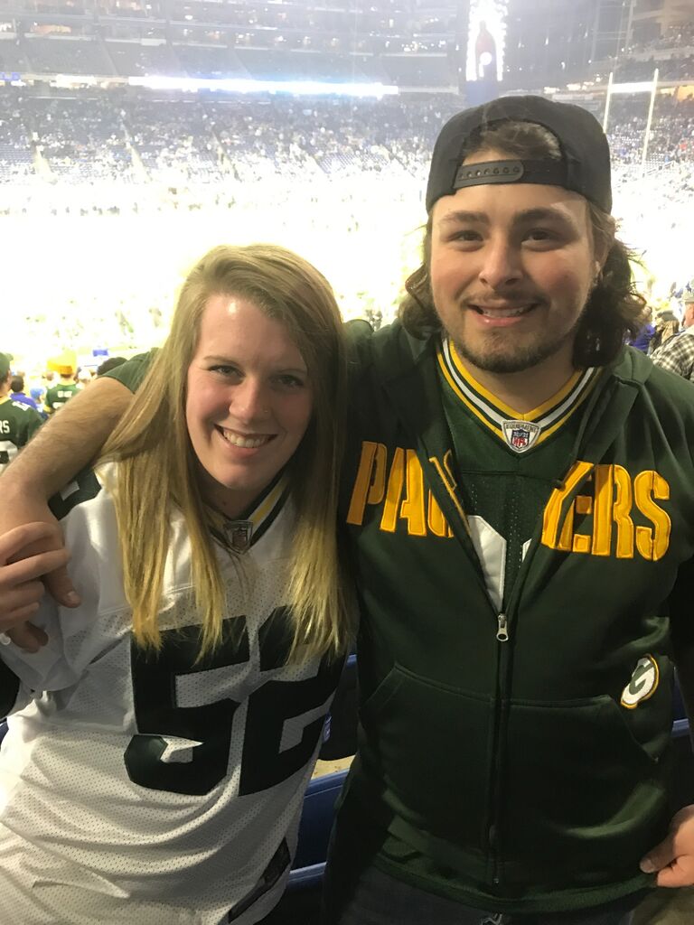 First packer game together!
(If you want a play-by-play of every second of this game, please ask Breck, he'll be happy to share)