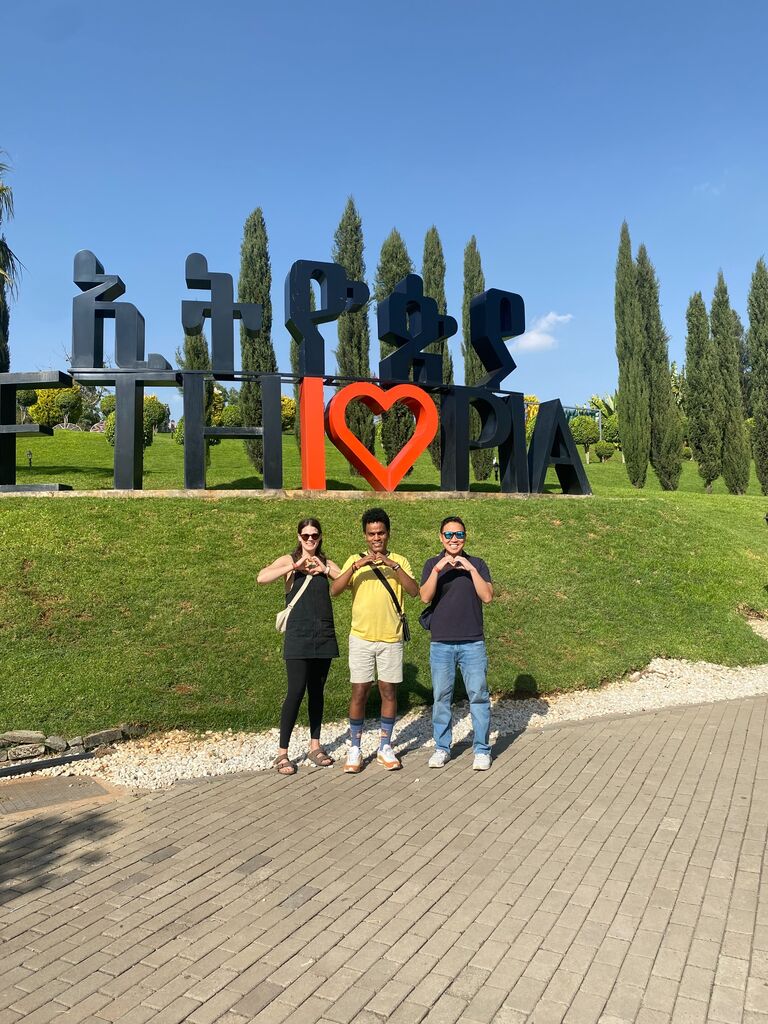 Zoey visits Biruk's home town and country with their best bud Aaron. 