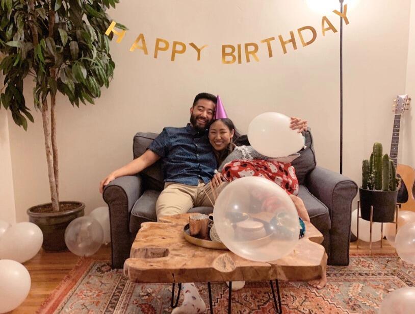 Celebrated Joe's birthday for the first time together during quarantine.