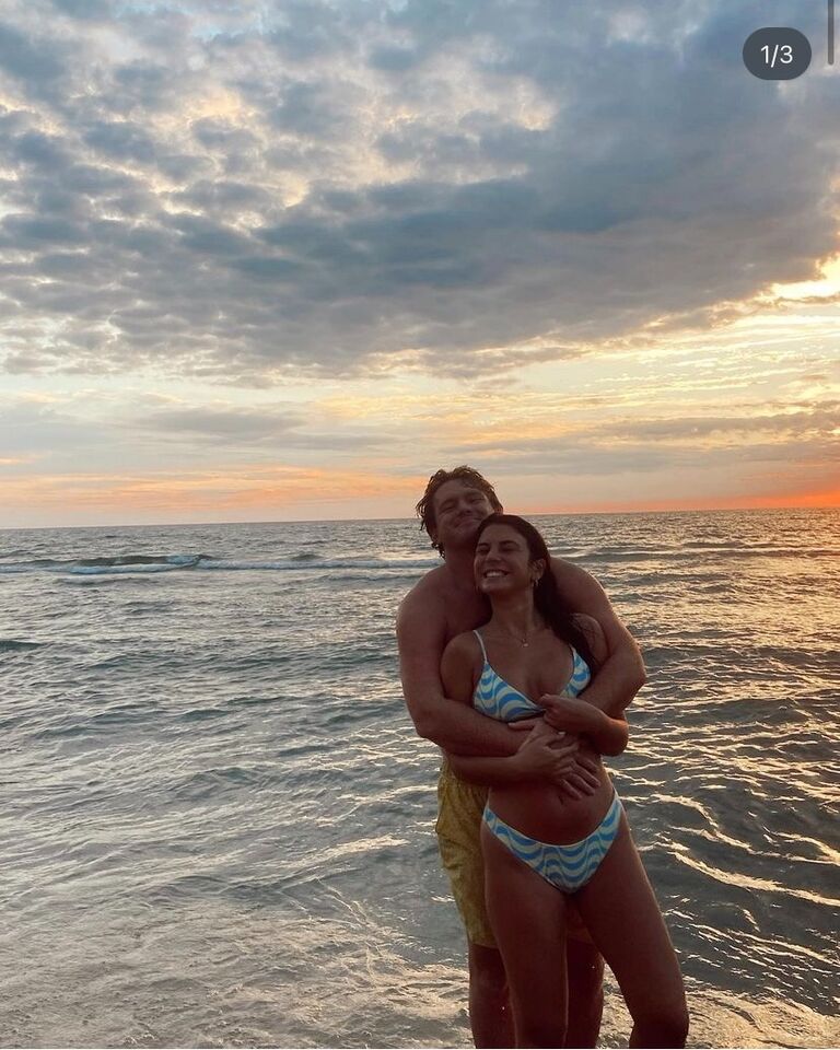 Sunset swim in Holland
