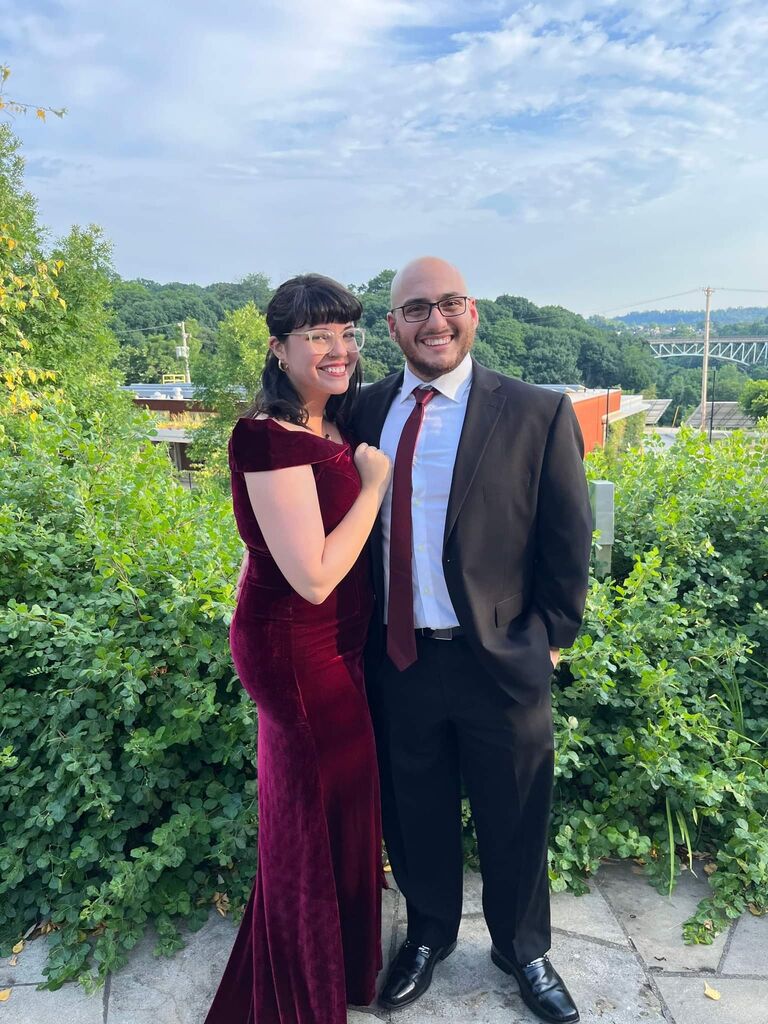 Looking sharp in Pittsburgh at their friends' wedding