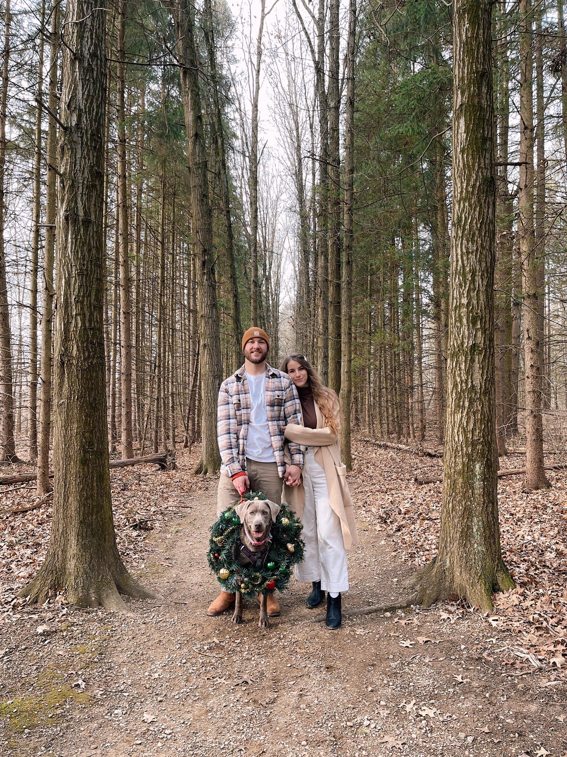Annual Christmas photo together with Riley.
