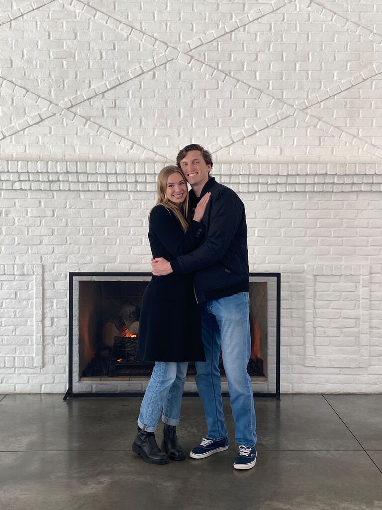 Lulu and Steven visited their wedding venue together!