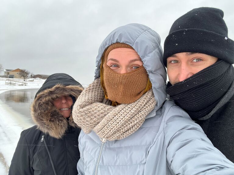 Cas gets exposed to the beauty of springtime in South Dakota - Easter blizzard fun