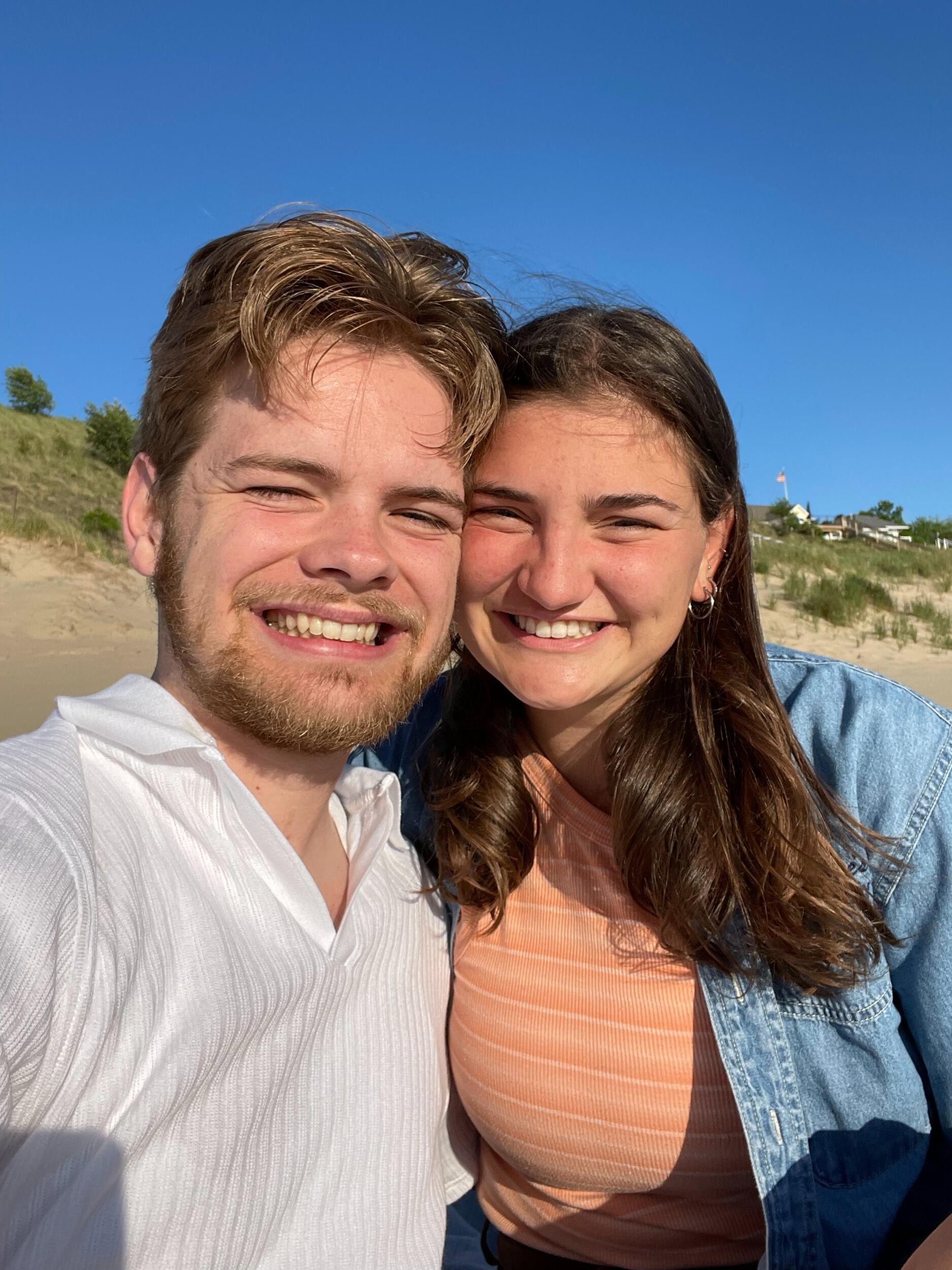 This is the day we got engaged, about an hour before the big moment. 