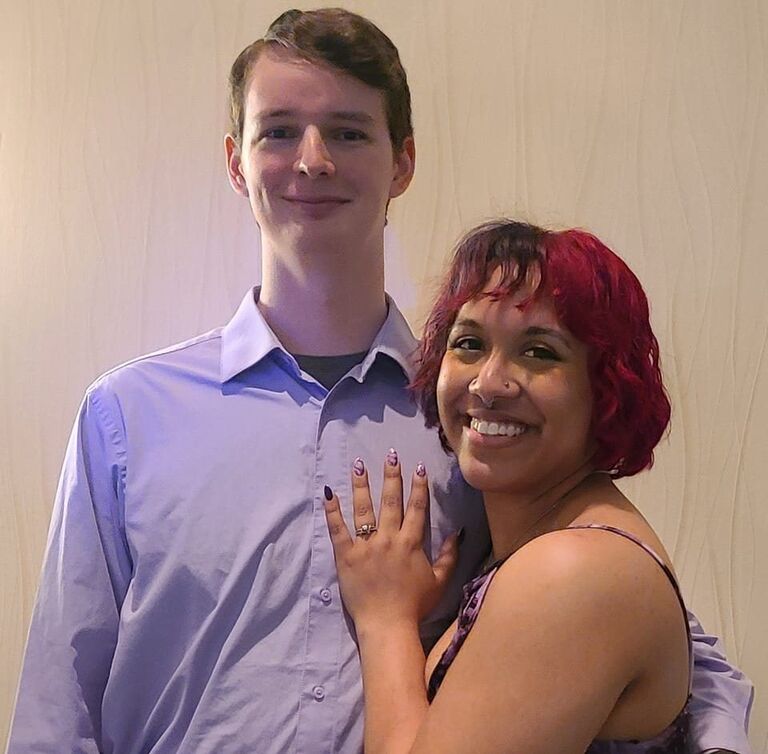 We went to Shaylah's dads wedding to meet him for the first time. We both wore purple and ha a great time meeting new family. 