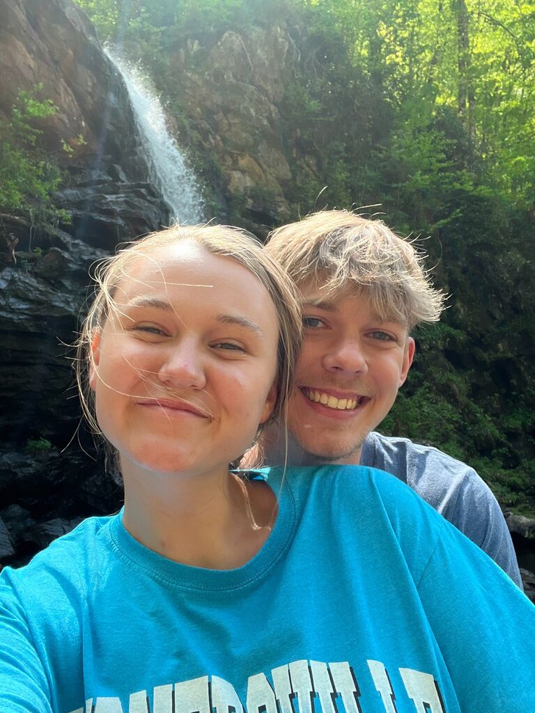 After months of pursuing by Crystian, we went on our first 1-on-1 date. Where? Cullowhee Falls of course!