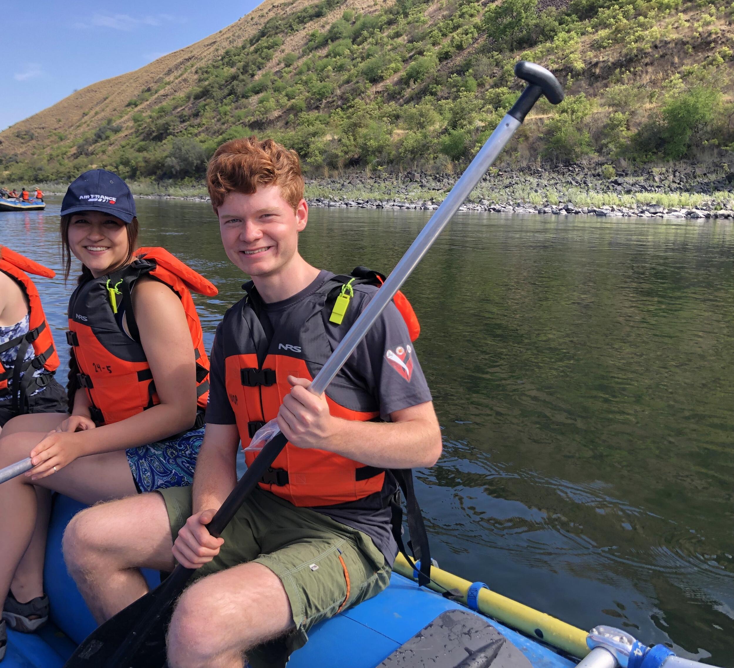 Rafting date after moving to University of Idaho, Moscow