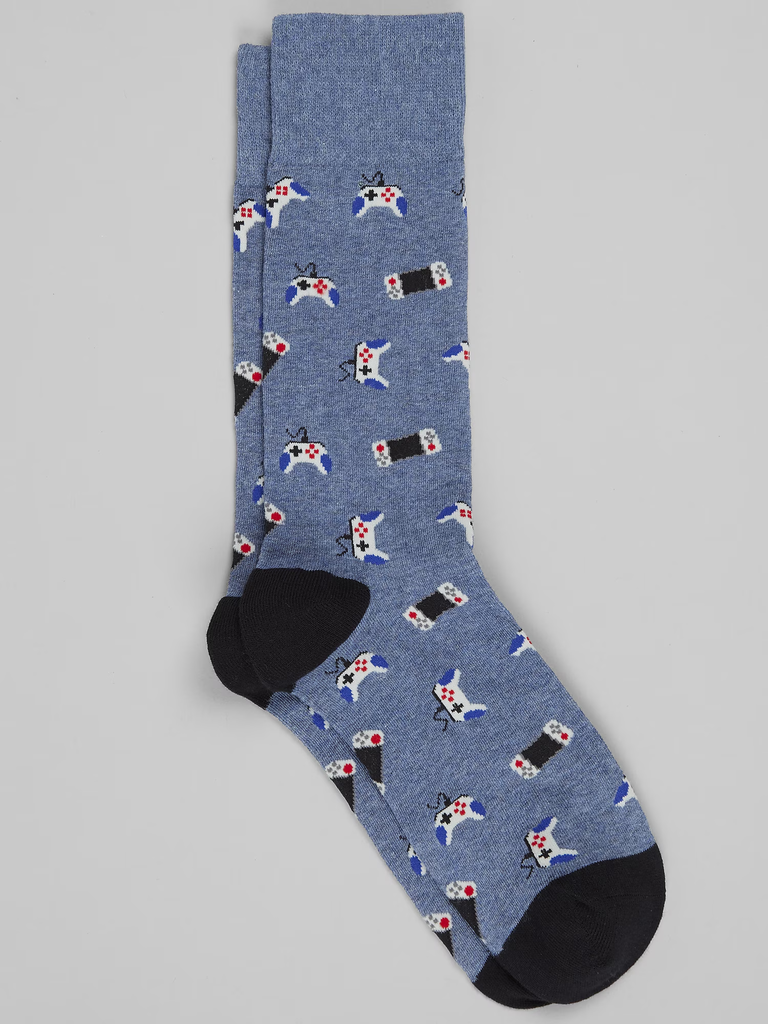 Video game controller socks groomsmen gift from Men's Wearhouse