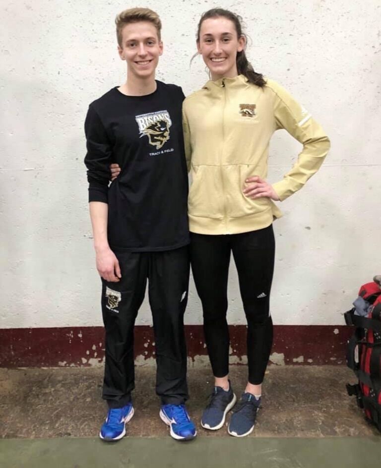 Chloe and Matt meet at a track meet in Minnesota (Chloe's team travelled from Michigan and Matt's travelled from Winnipeg)