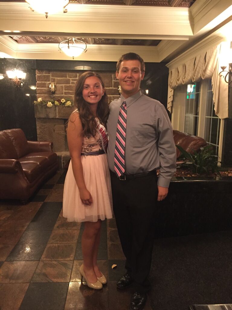 James escorts Cassie at the Apple Harvest Festival Gala