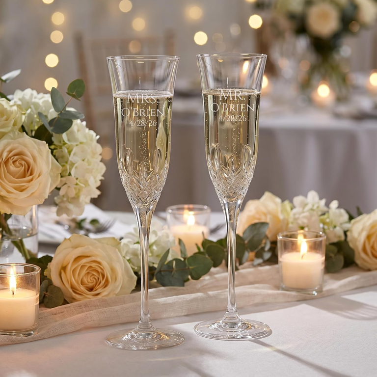 Personalized toasting flutes